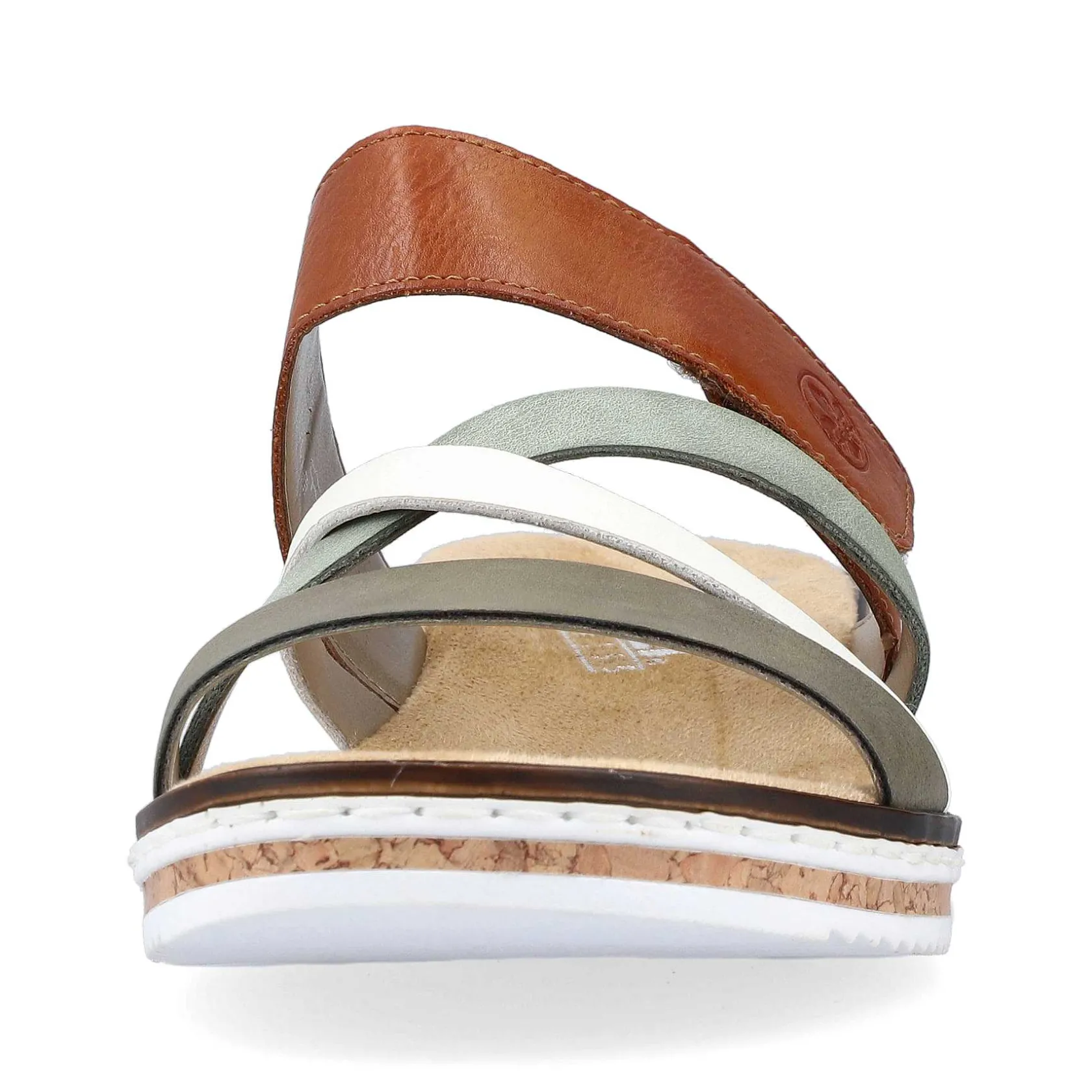 Rieker Mules & Slippers-Women'S Mules Olive Green-Brown-White