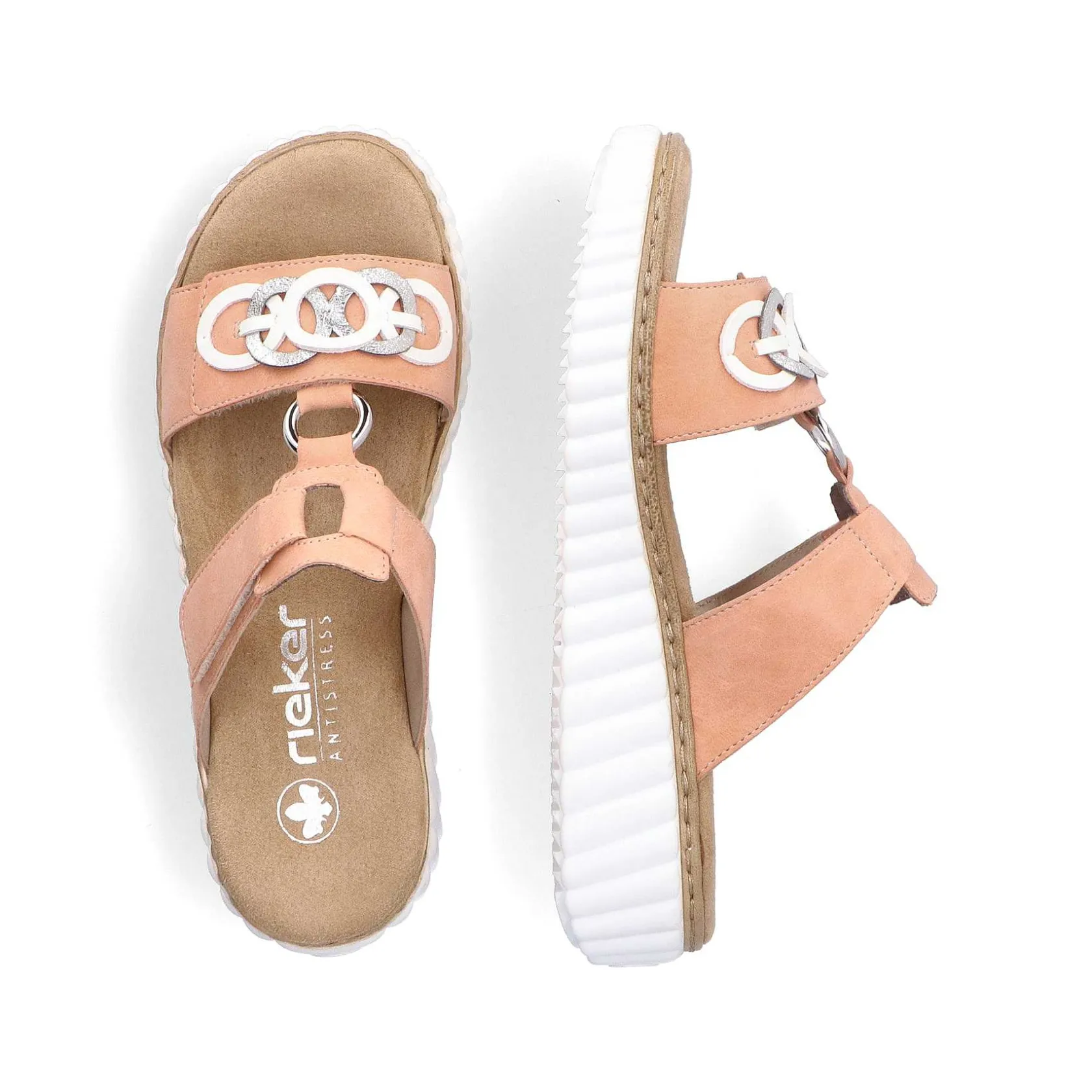 Rieker Colorful Styles-Women'S Mules Peach