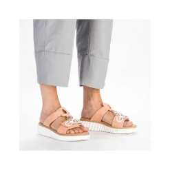 Rieker Colorful Styles-Women'S Mules Peach