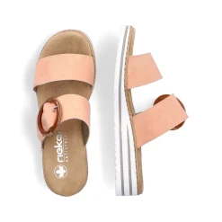 Rieker Colorful Styles-Women'S Mules Peach