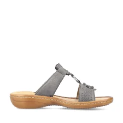 Rieker Mules & Slippers-Women'S Mules Platinum Gray