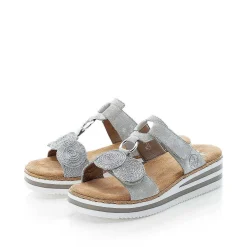 Rieker Mules & Slippers-Women'S Mules Silver Gray