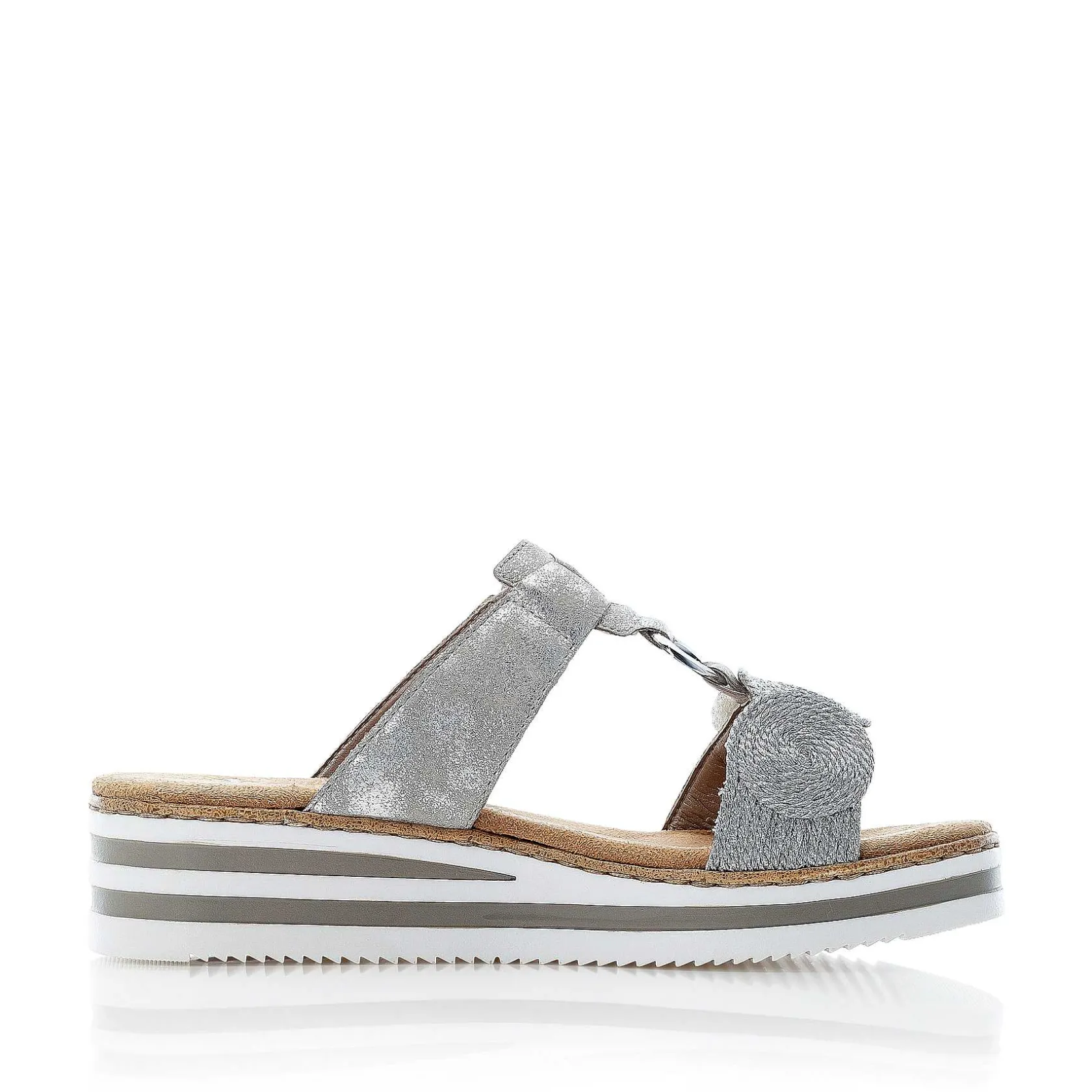 Rieker Mules & Slippers-Women'S Mules Silver Gray
