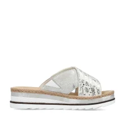 Rieker Mules & Slippers-Women'S Mules Silver Metallic