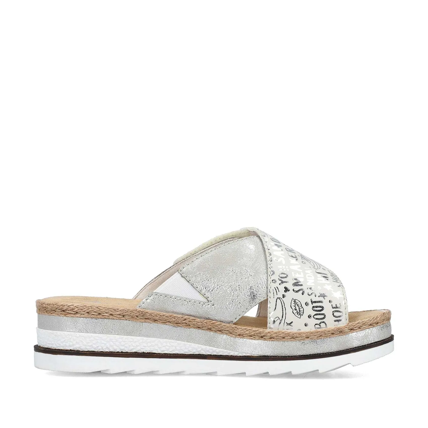 Rieker Mules & Slippers-Women'S Mules Silver Metallic
