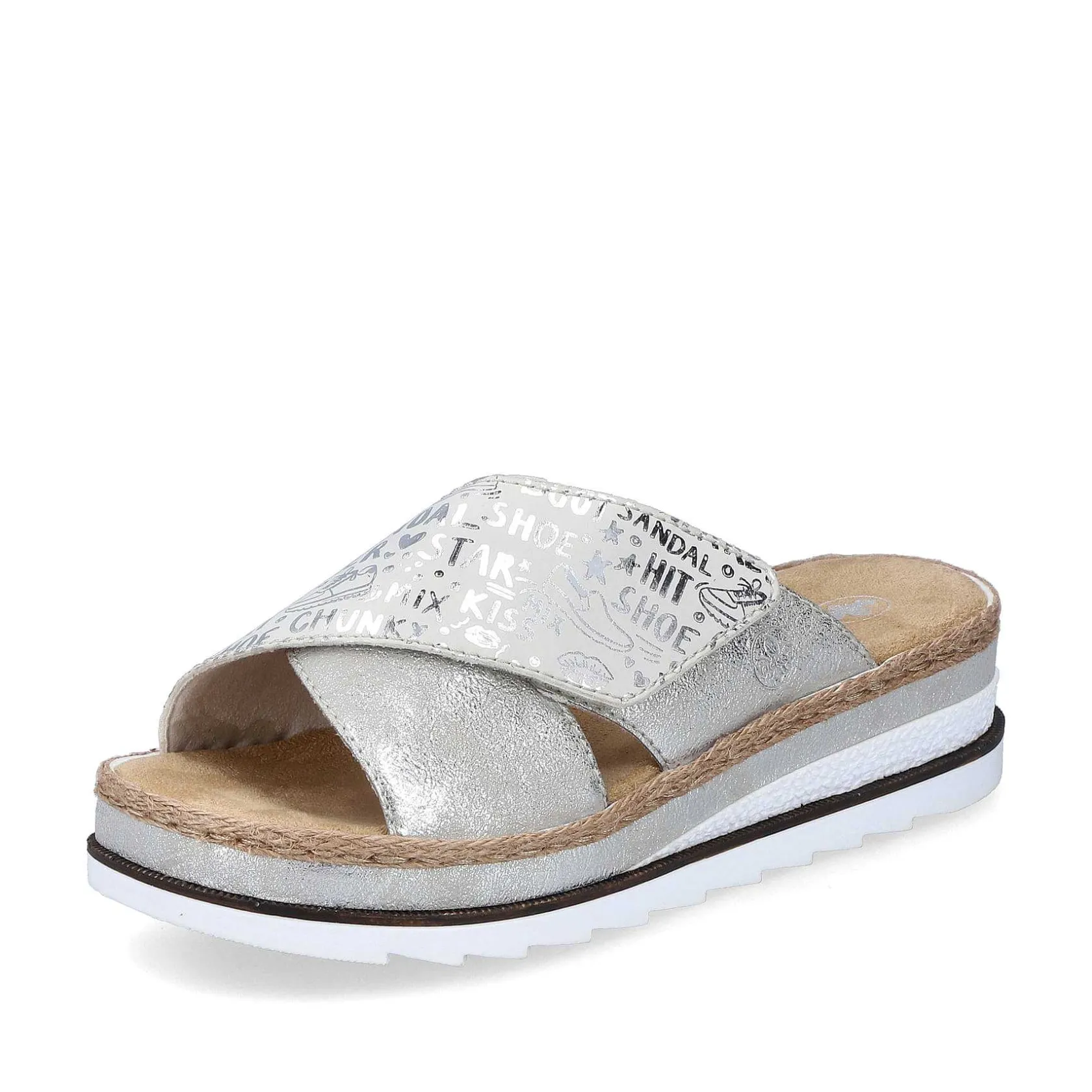 Rieker Mules & Slippers-Women'S Mules Silver Metallic