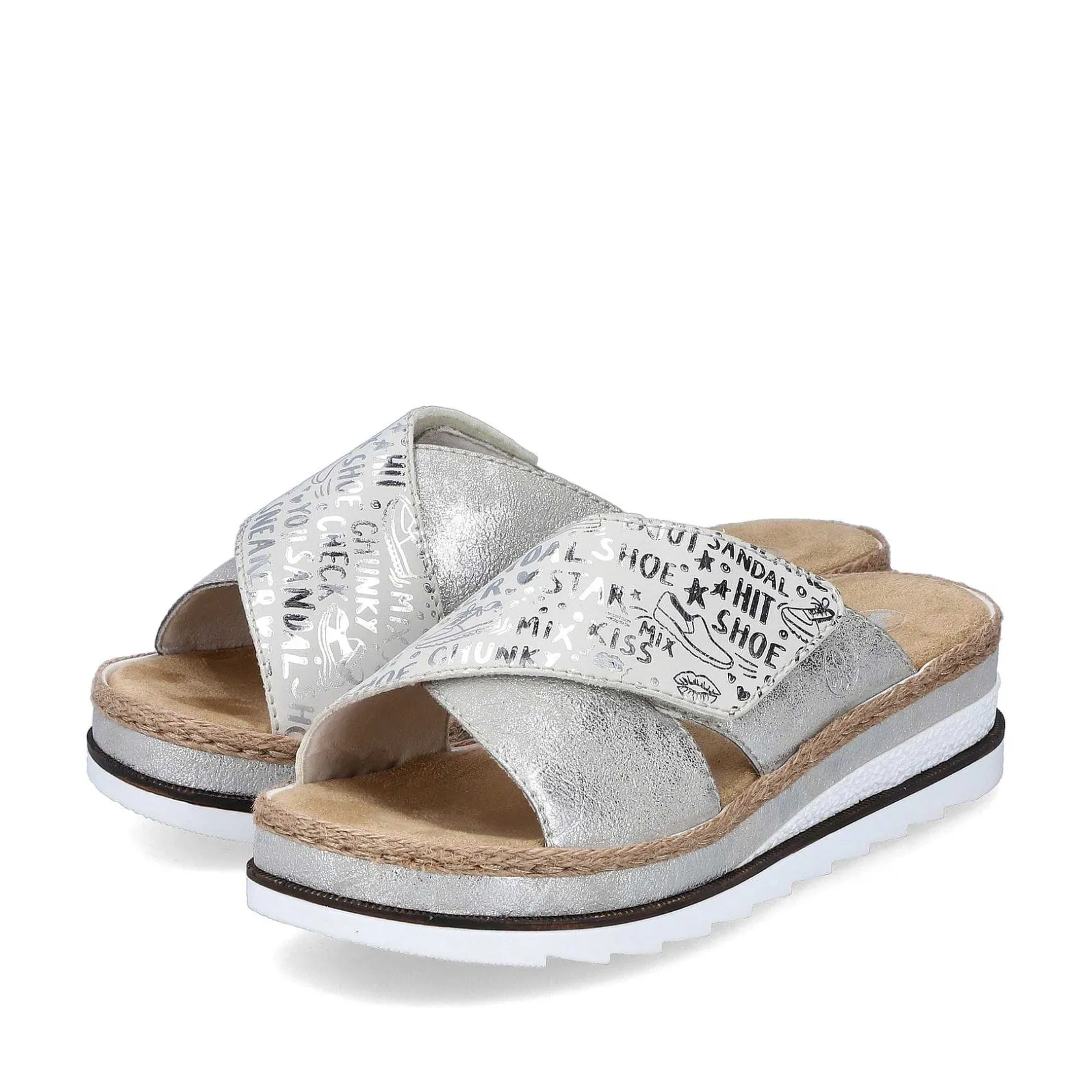 Rieker Mules & Slippers-Women'S Mules Silver Metallic
