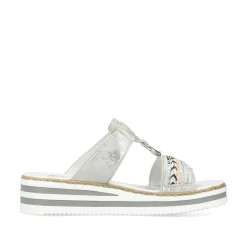 Rieker Mules & Slippers-Women'S Mules Silver Gray