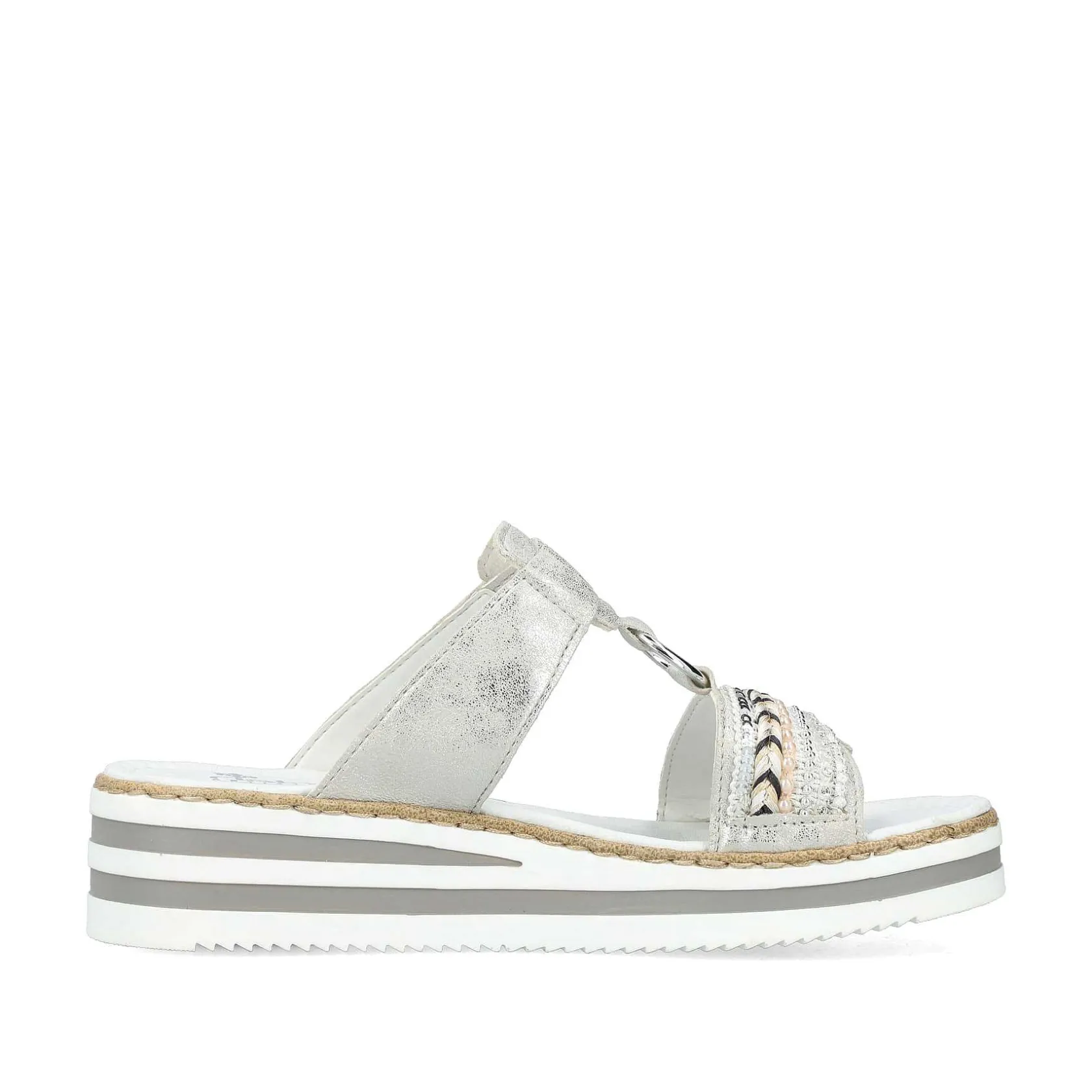 Rieker Mules & Slippers-Women'S Mules Silver Gray