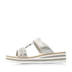 Rieker Mules & Slippers-Women'S Mules Silver Gray