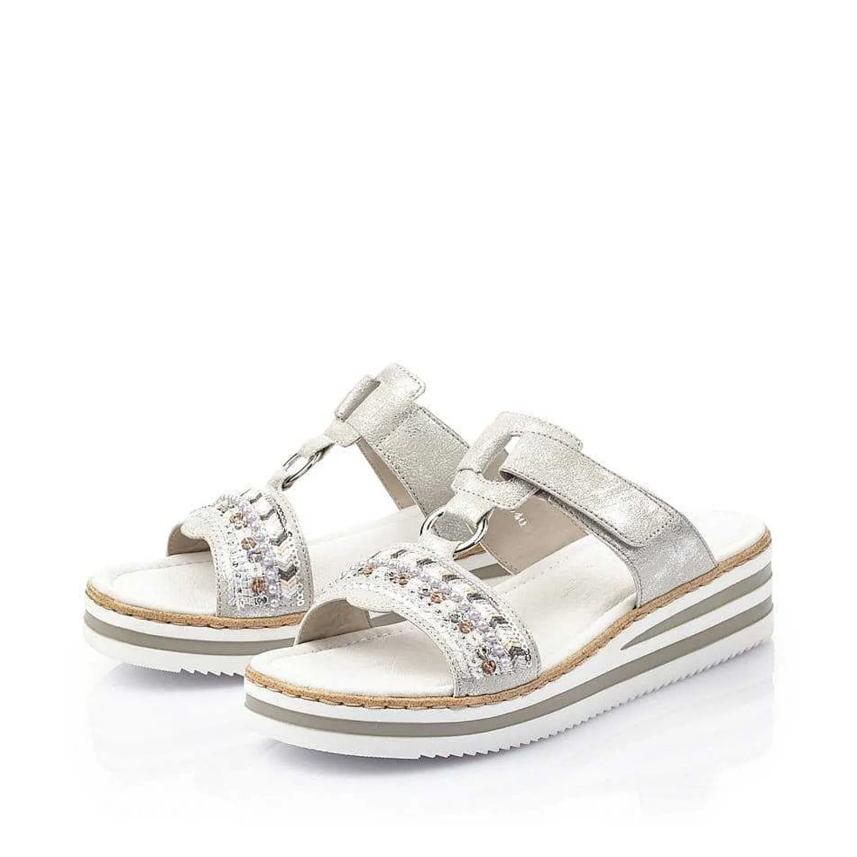 Rieker Mules & Slippers-Women'S Mules Silver Gray