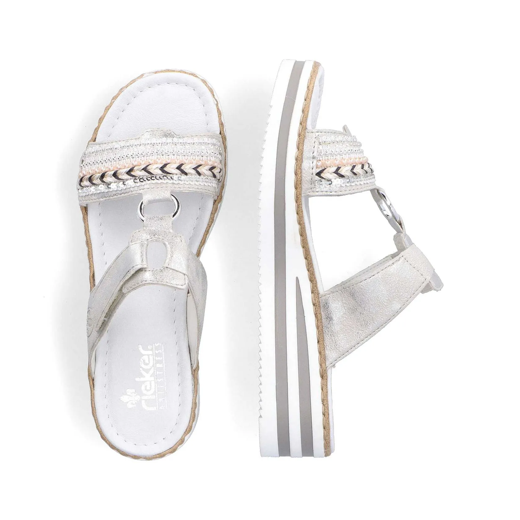 Rieker Mules & Slippers-Women'S Mules Silver Gray