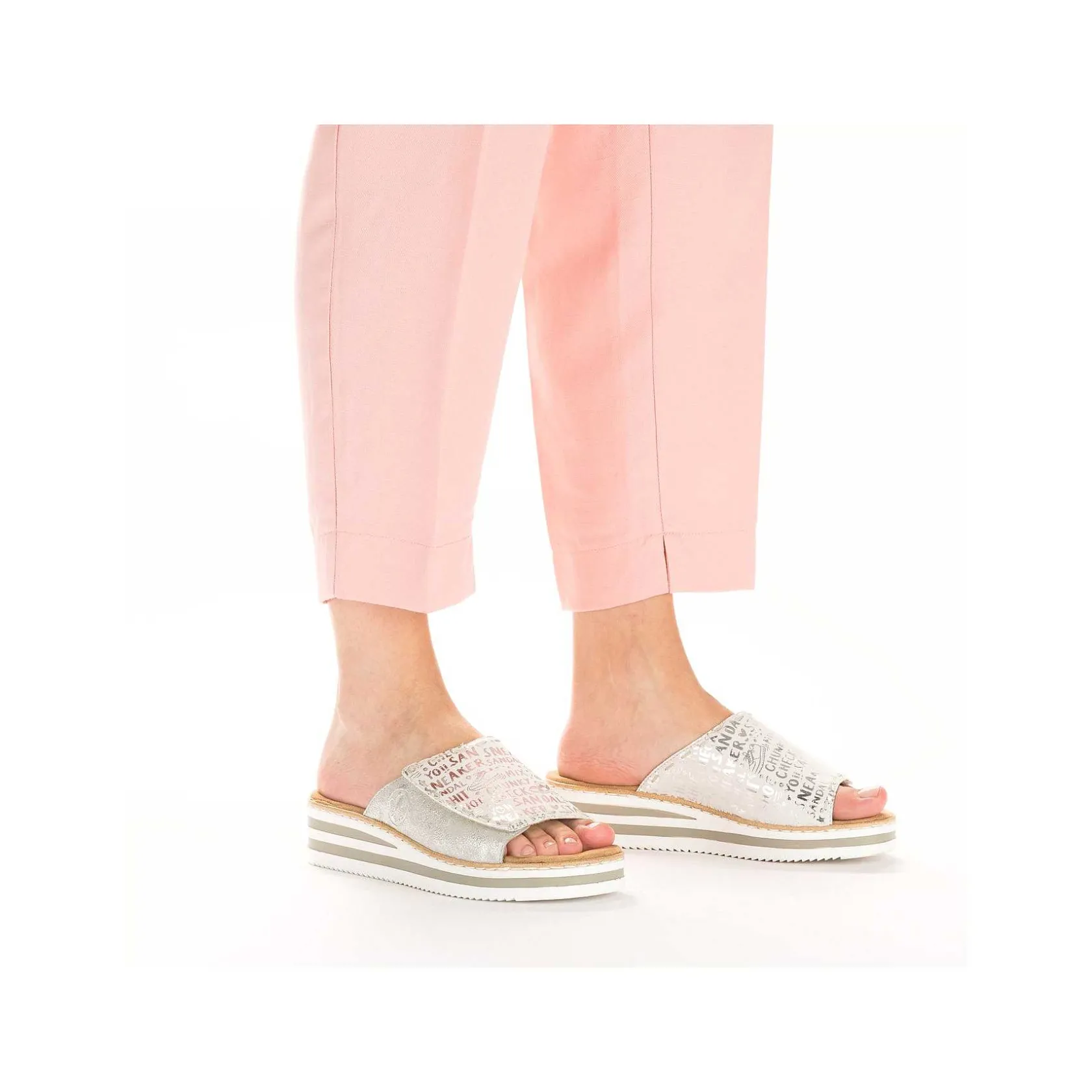 Rieker Mules & Slippers-Women'S Mules Silver Metallic
