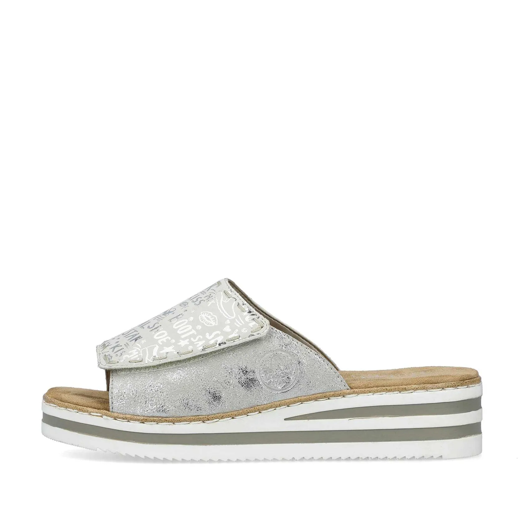 Rieker Mules & Slippers-Women'S Mules Silver Metallic
