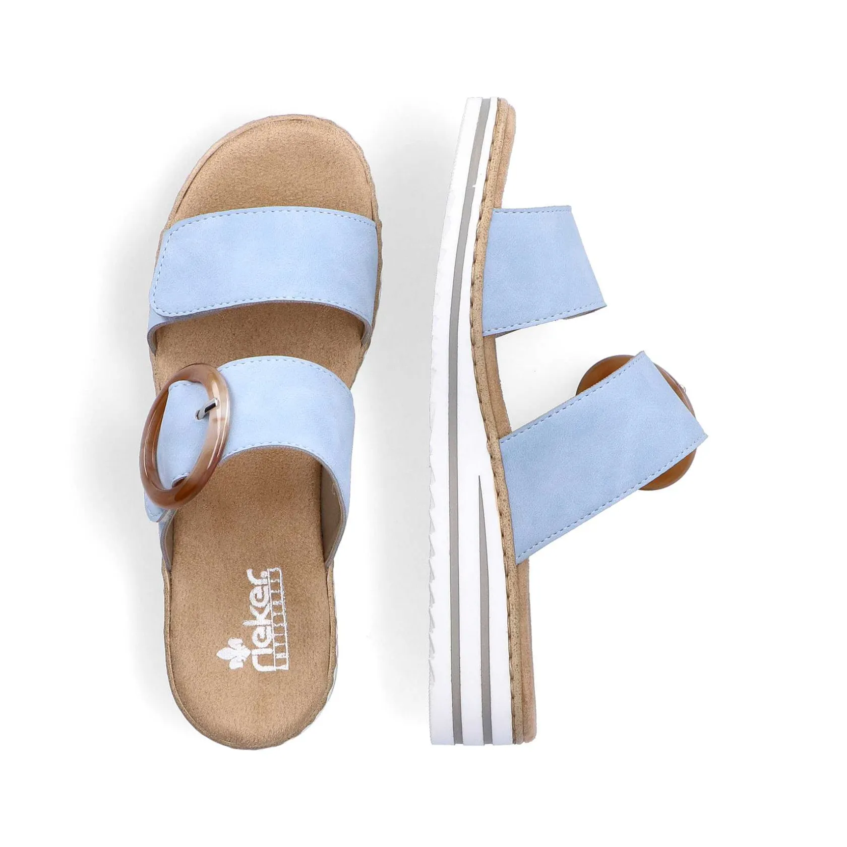 Rieker Colorful Styles-Women'S Mules Sky Blue