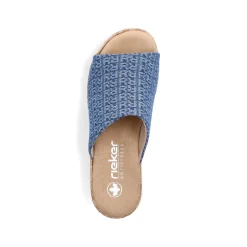 Rieker Summer Shoes-Women'S Mules Slate Blue