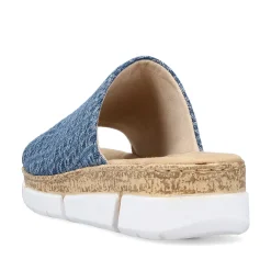 Rieker Summer Shoes-Women'S Mules Slate Blue