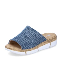 Rieker Summer Shoes-Women'S Mules Slate Blue