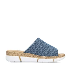 Rieker Summer Shoes-Women'S Mules Slate Blue