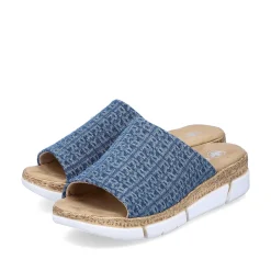 Rieker Summer Shoes-Women'S Mules Slate Blue