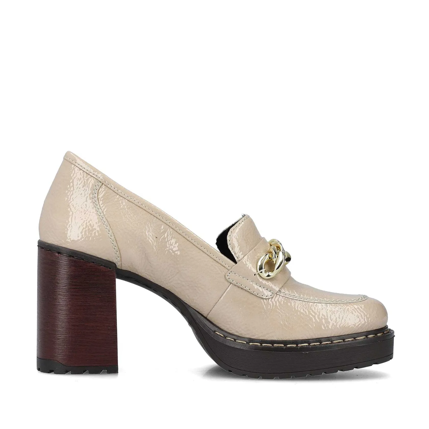 Rieker Heeled Shoes-Women'S Pumps Cream Beige-Black