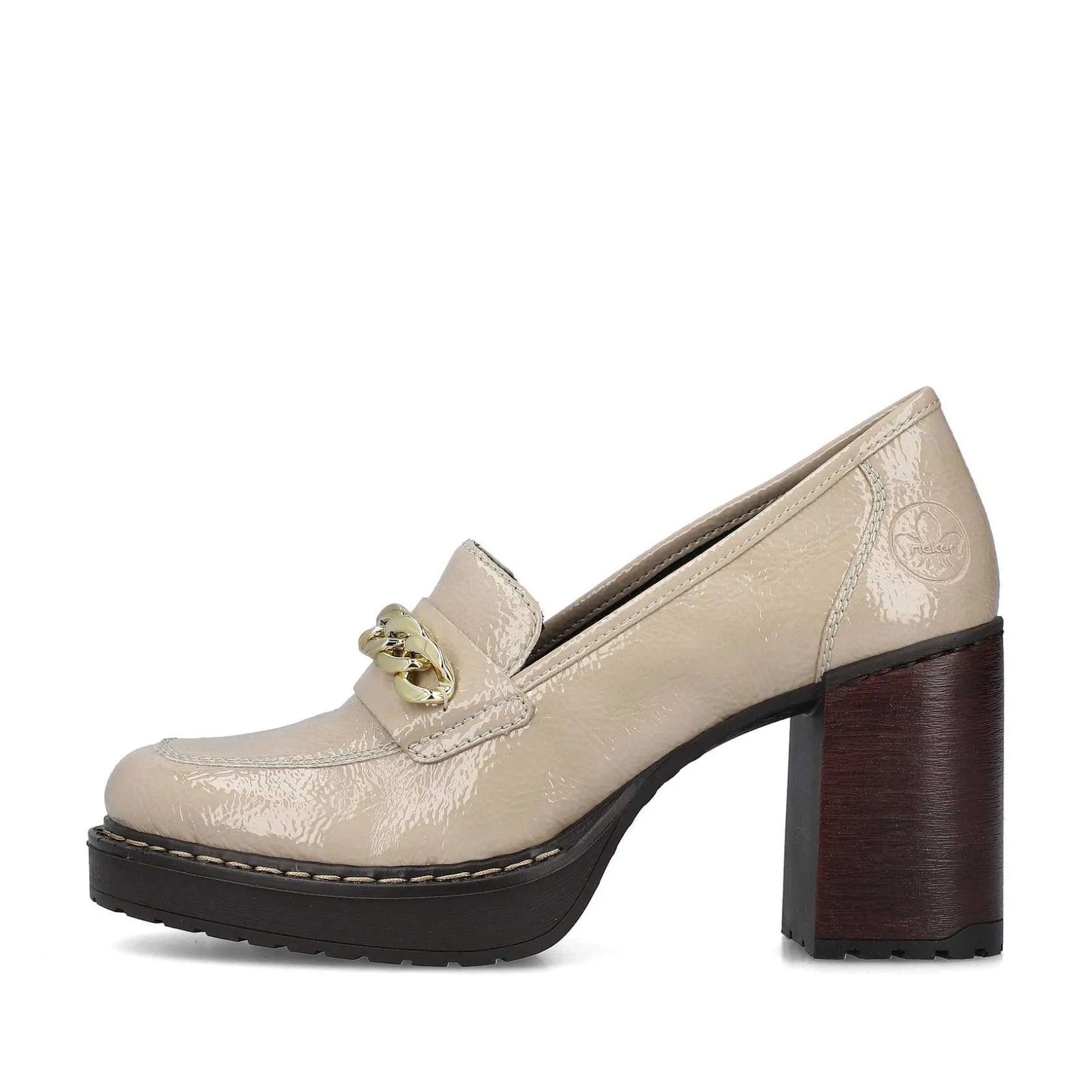 Rieker Heeled Shoes-Women'S Pumps Cream Beige-Black