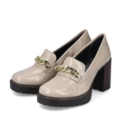 Rieker Heeled Shoes-Women'S Pumps Cream Beige-Black