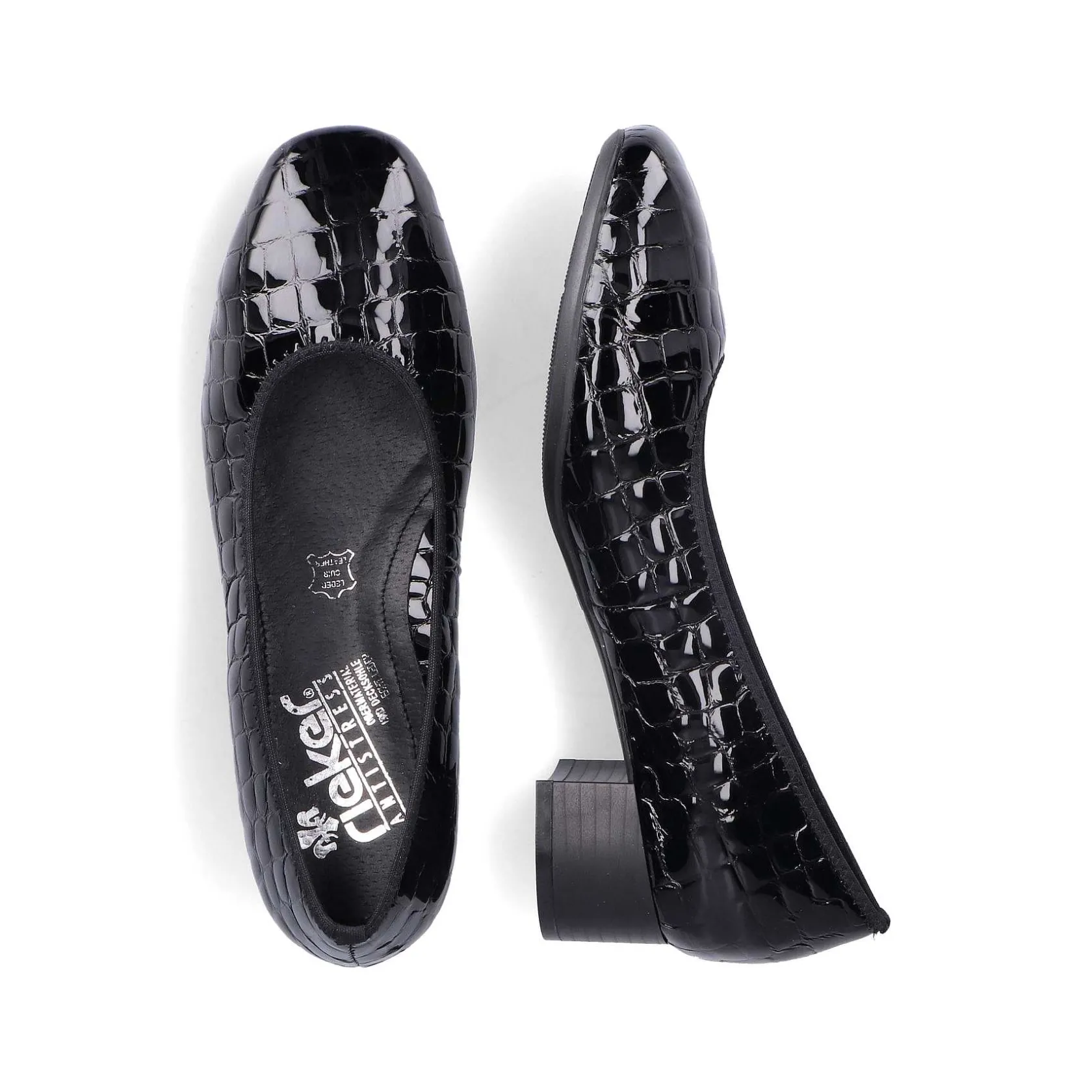 Rieker Business Shoes-Women'S Pumps Glossy Black