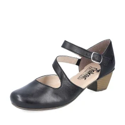 Rieker Business Shoes-Women'S Pumps Glossy Black