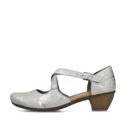 Rieker Business Shoes-Women'S Pumps Silver-Platinum
