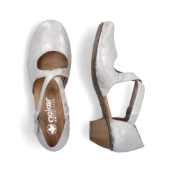 Rieker Business Shoes-Women'S Pumps Silver-Platinum