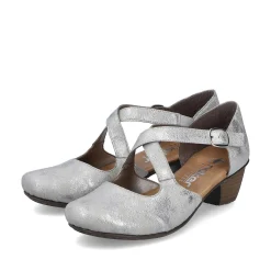 Rieker Business Shoes-Women'S Pumps Silver-Platinum