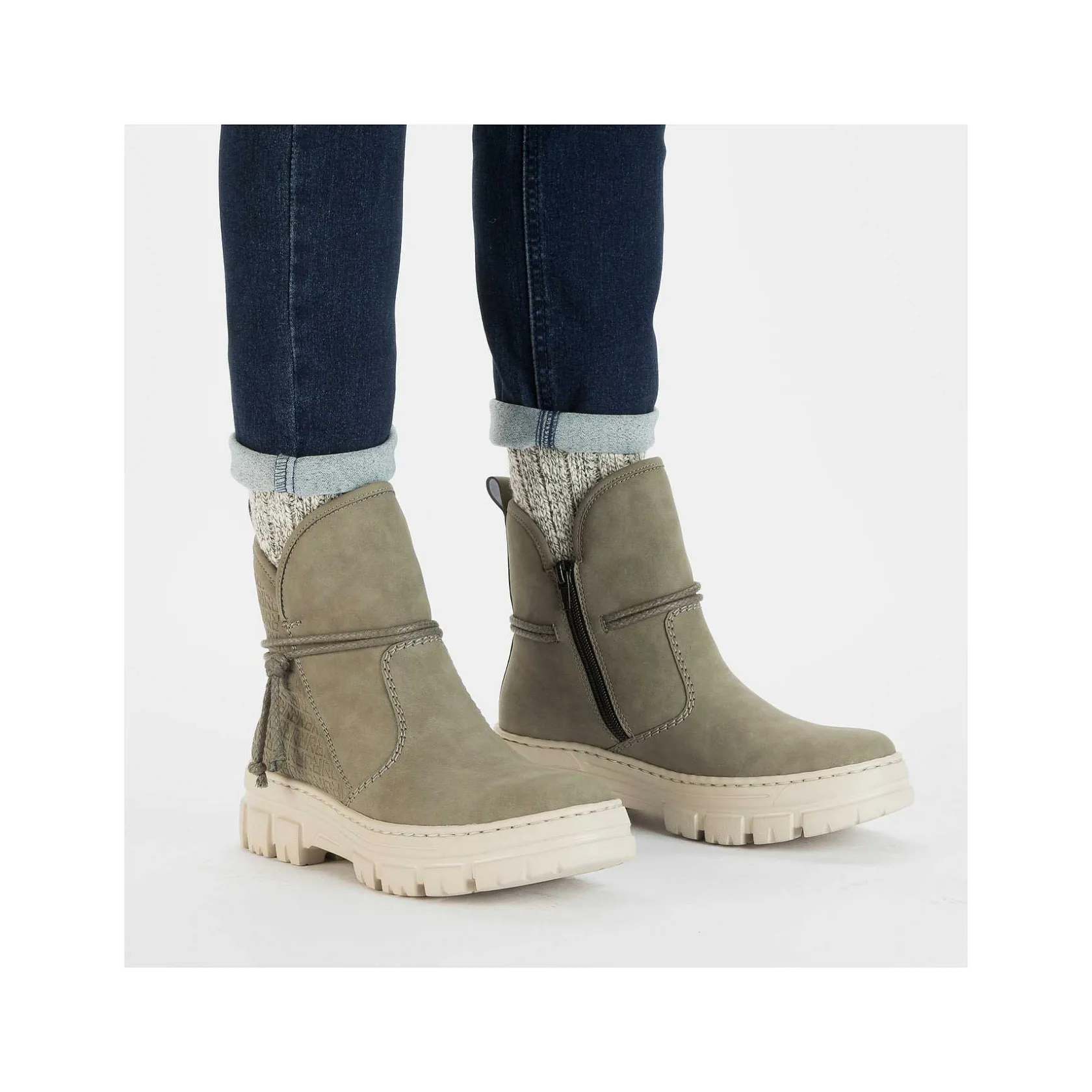 Rieker Ankle Boots & Boots-Women'S Short Boots Gray Green