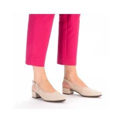Rieker Heeled Shoes-Women'S Slingback Pumps Champagne