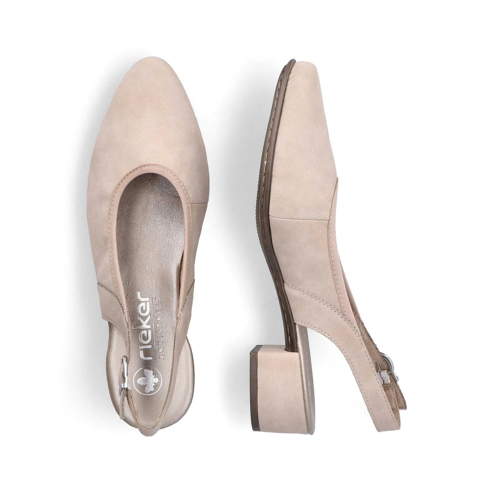 Rieker Heeled Shoes-Women'S Slingback Pumps Champagne