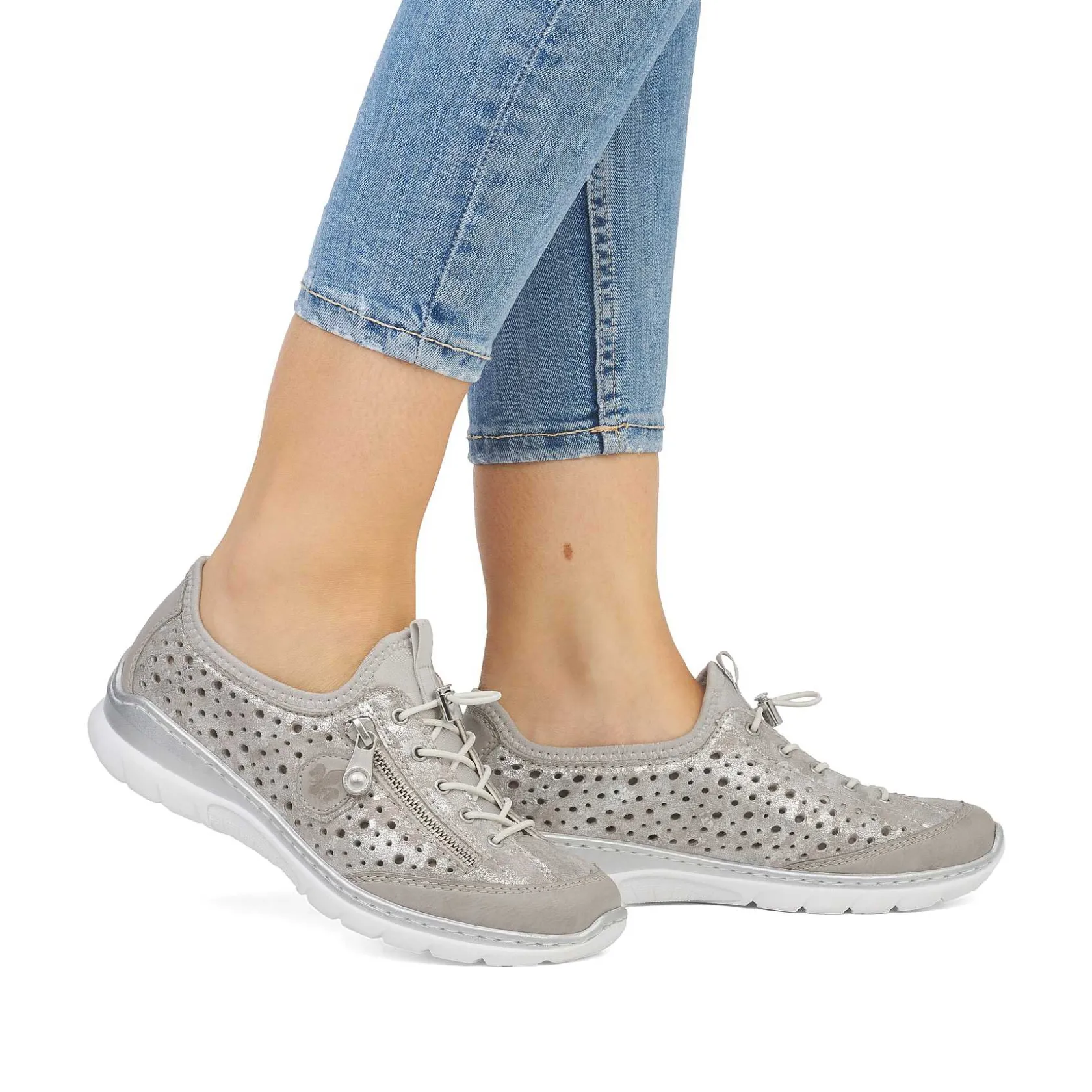 Rieker Low Shoes & Slippers-Women'S Slippers Beige Metallic