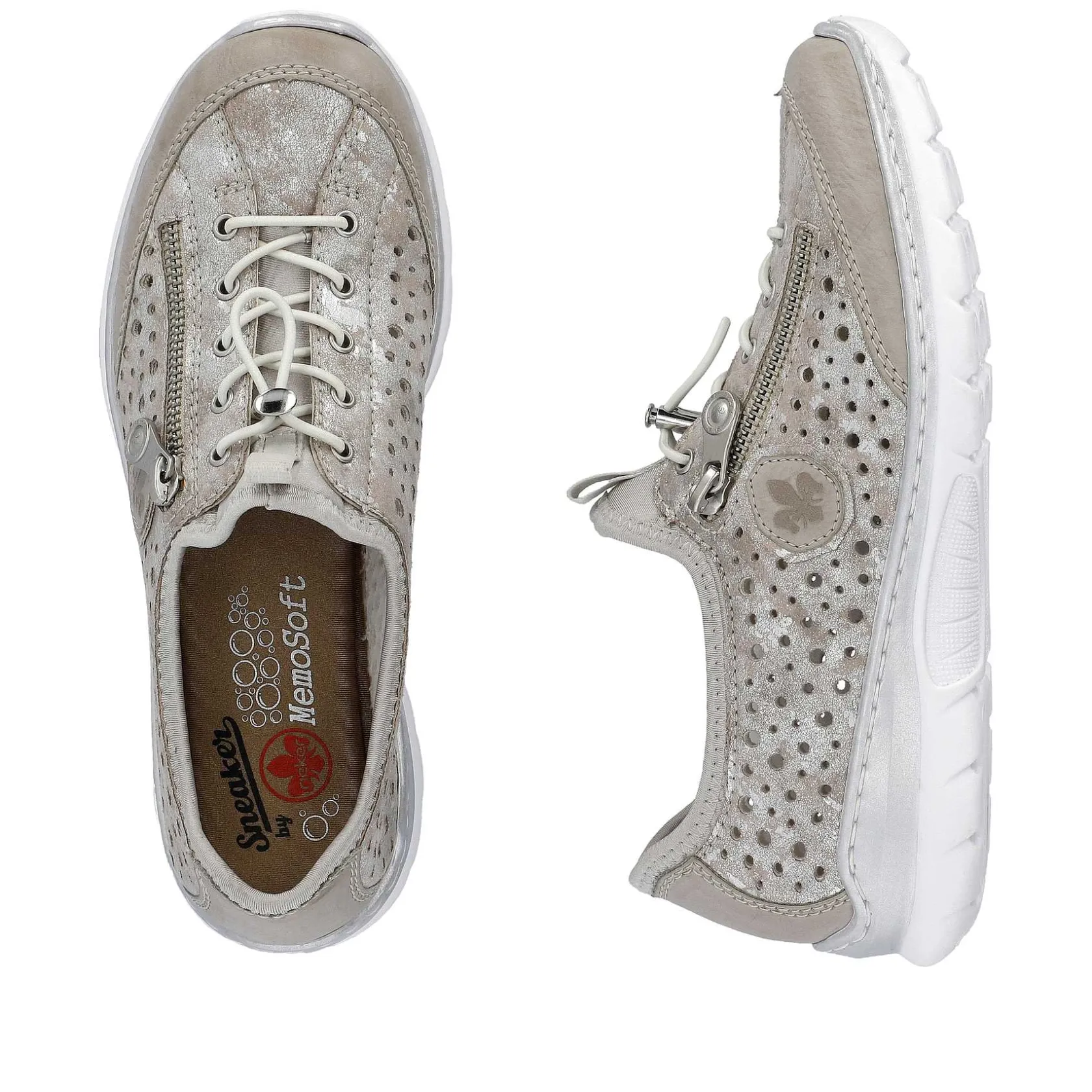 Rieker Low Shoes & Slippers-Women'S Slippers Beige Metallic