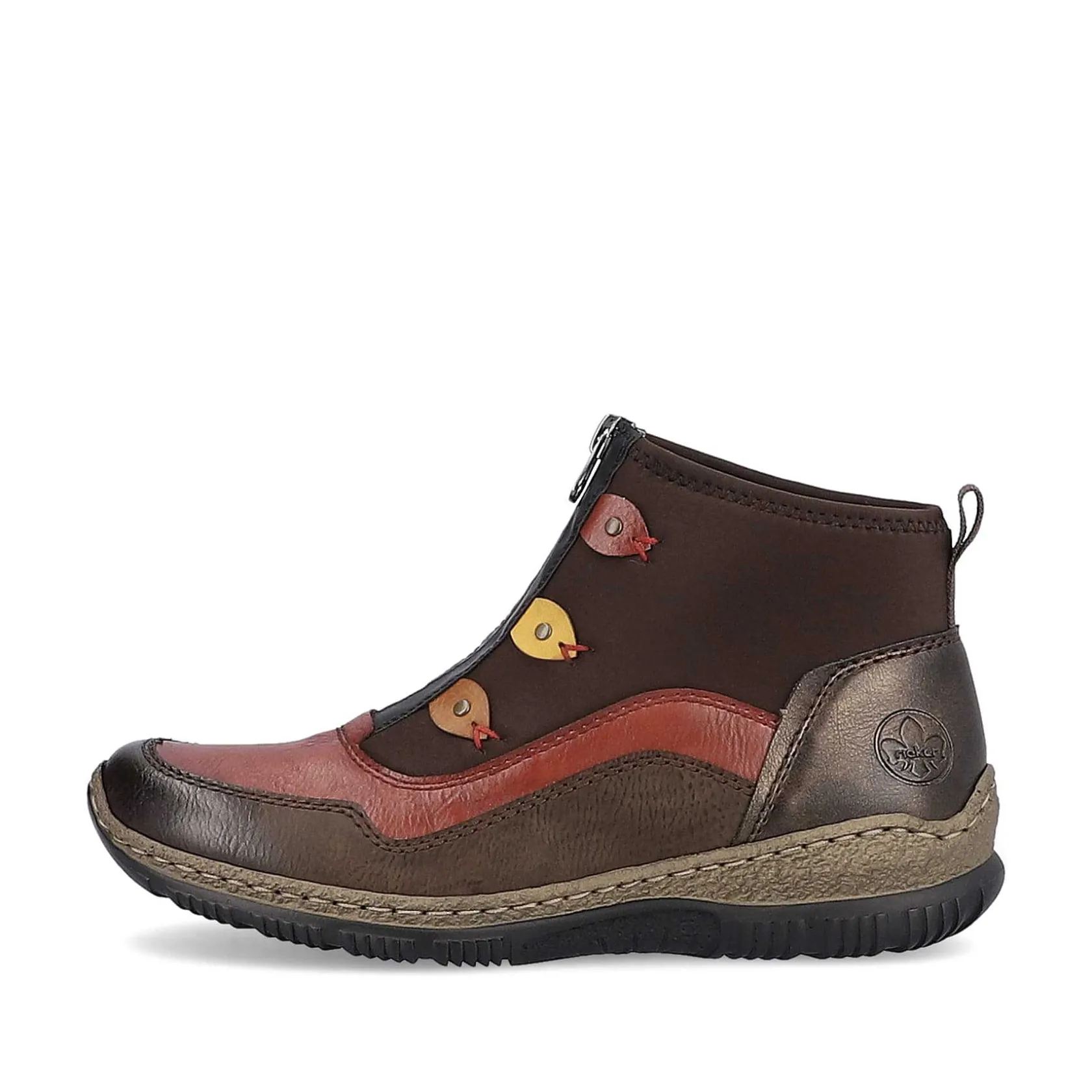 Rieker Low Shoes & Slippers-Women'S Slippers Black And Wine Red
