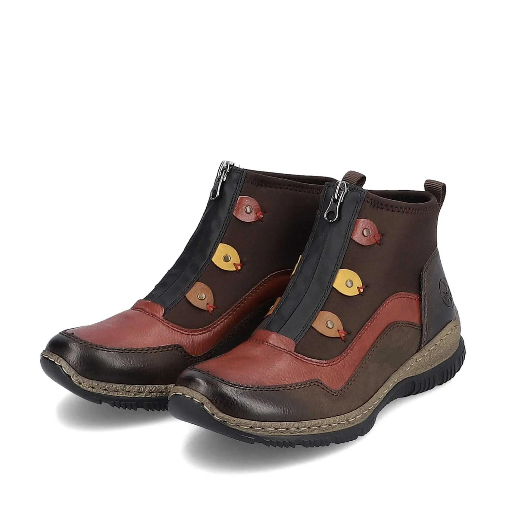 Rieker Low Shoes & Slippers-Women'S Slippers Black And Wine Red