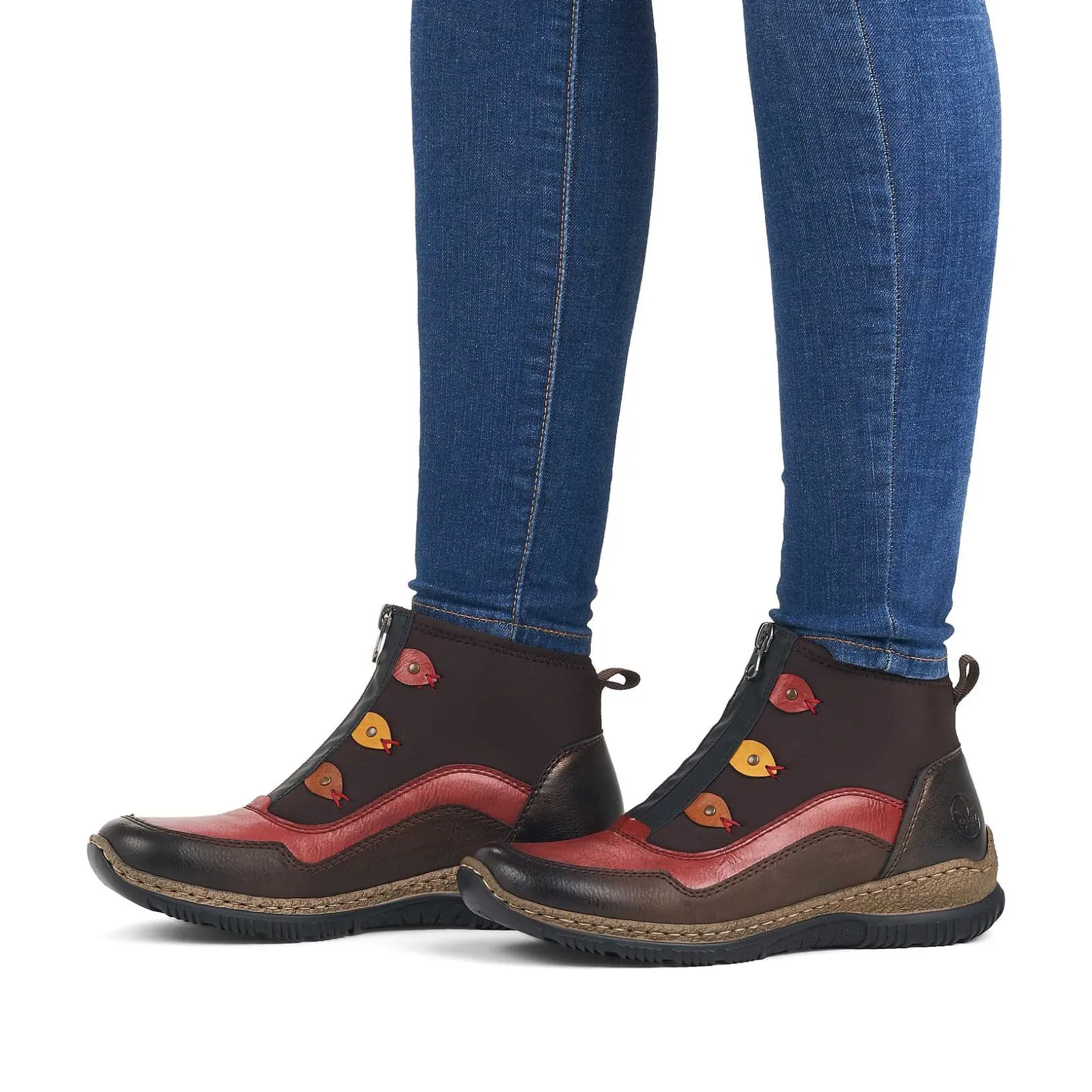Rieker Low Shoes & Slippers-Women'S Slippers Black And Wine Red