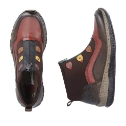 Rieker Low Shoes & Slippers-Women'S Slippers Black And Wine Red