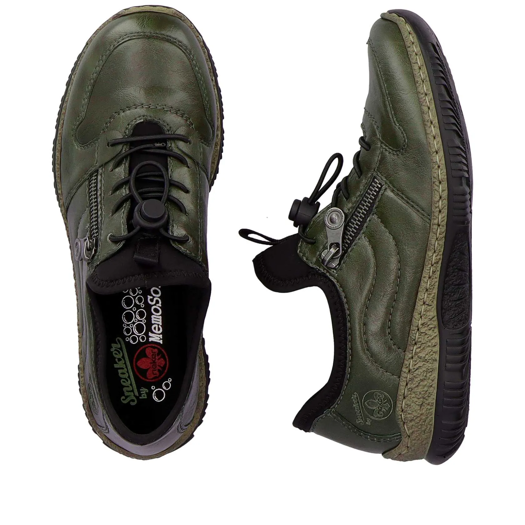 Rieker Low Shoes & Slippers-Women'S Slippers Grey-Green-Black