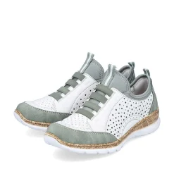 Rieker Low Shoes & Slippers-Women'S Slippers In Starry White-Mint Green