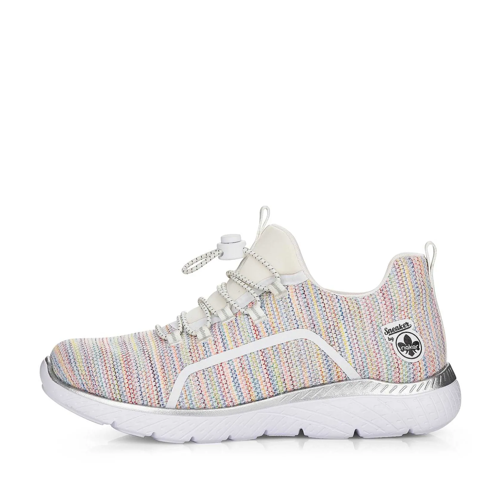 Rieker Low Shoes & Slippers-Women'S Slippers In White And Rainbow Colour