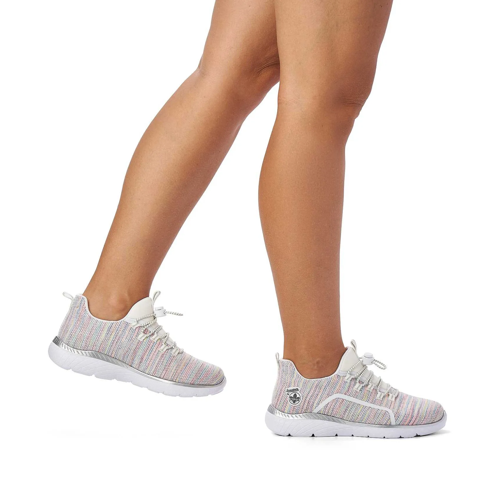 Rieker Low Shoes & Slippers-Women'S Slippers In White And Rainbow Colour
