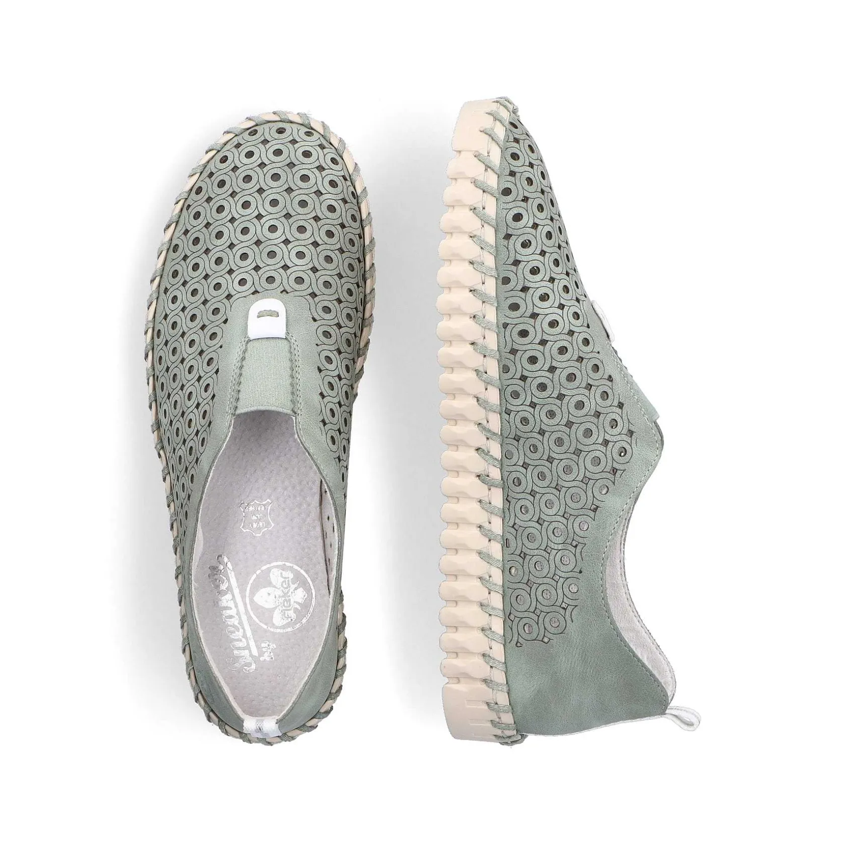 Rieker Summer Shoes-Women'S Slippers Khaki Green