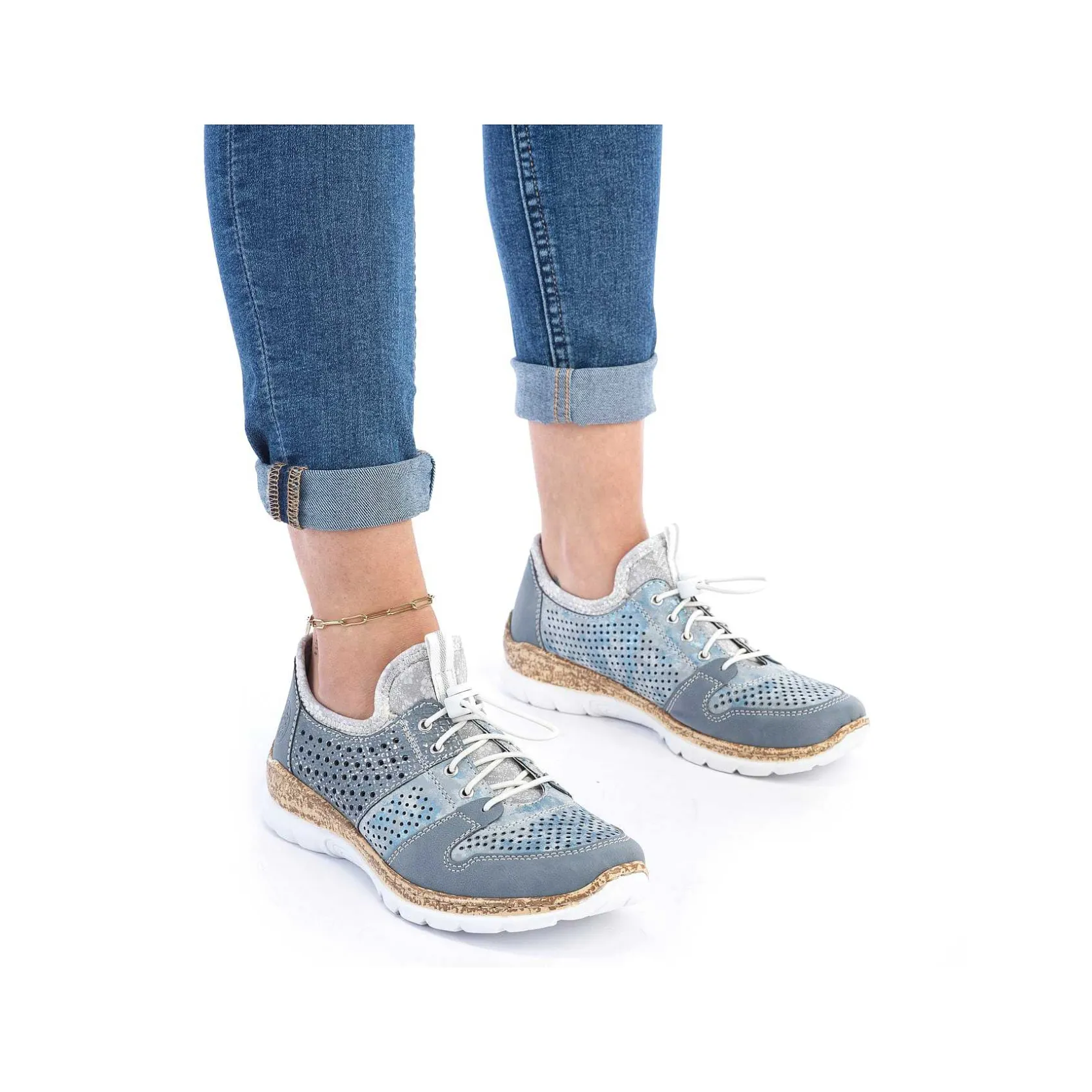 Rieker Low Shoes & Slippers-Women'S Slippers Metallic Blue