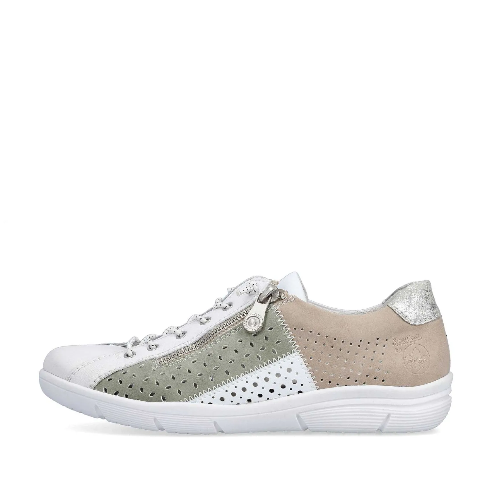 Rieker Low Shoes & Slippers-Women'S Slippers Pearl White-Mint Green-Beige