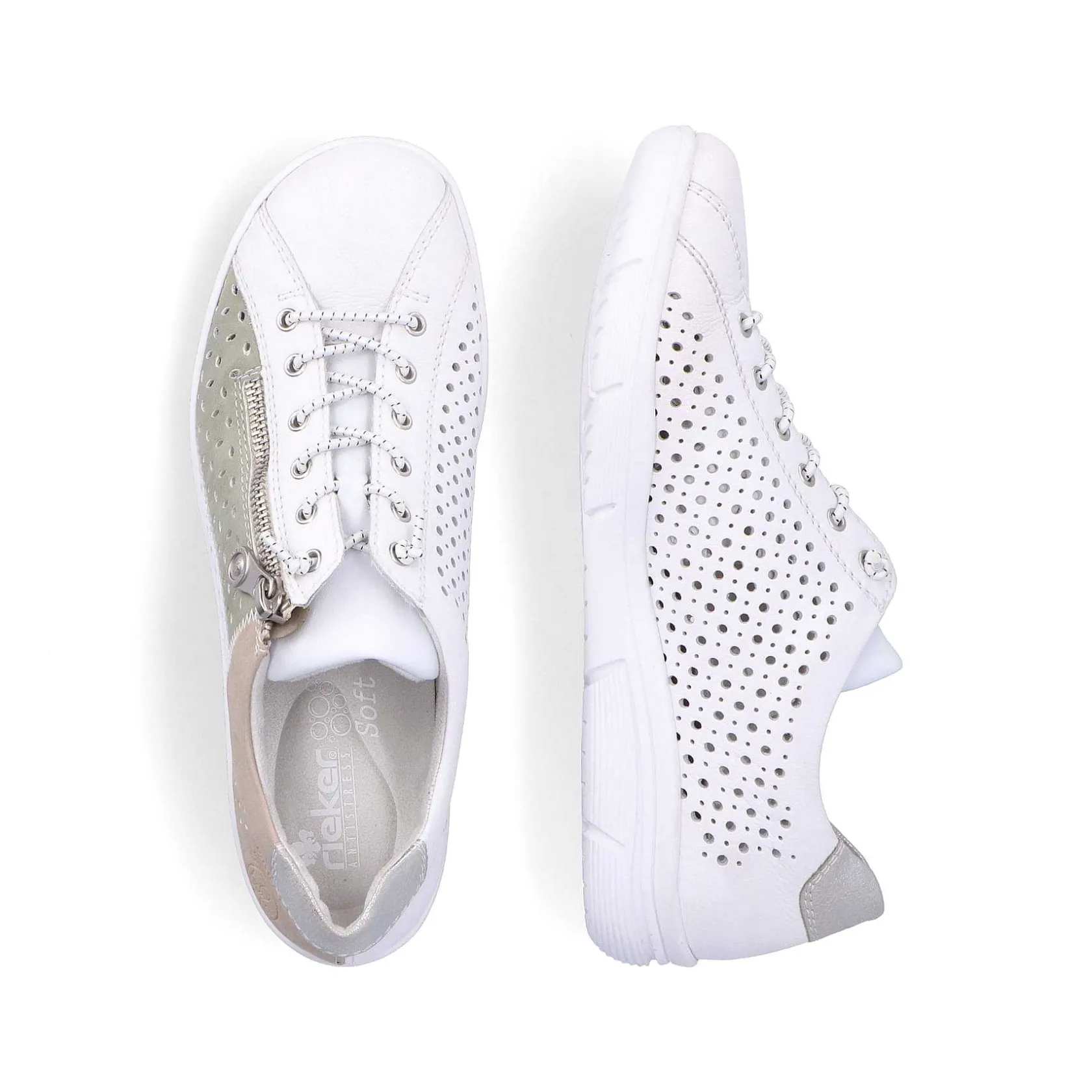 Rieker Low Shoes & Slippers-Women'S Slippers Pearl White-Mint Green-Beige