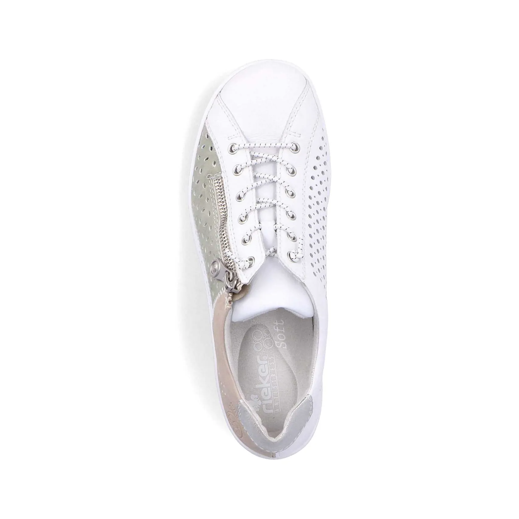 Rieker Low Shoes & Slippers-Women'S Slippers Pearl White-Mint Green-Beige